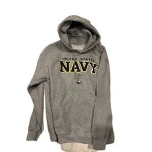 US Navy Pullover Gray hoodie Mens M